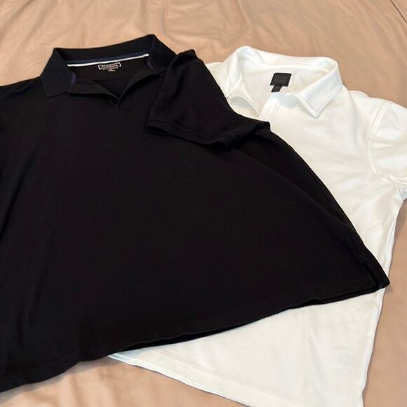 2 men’s szXL polo shirts 1 black charter club 1 white 14th & union GUC - Picture 2 of 9